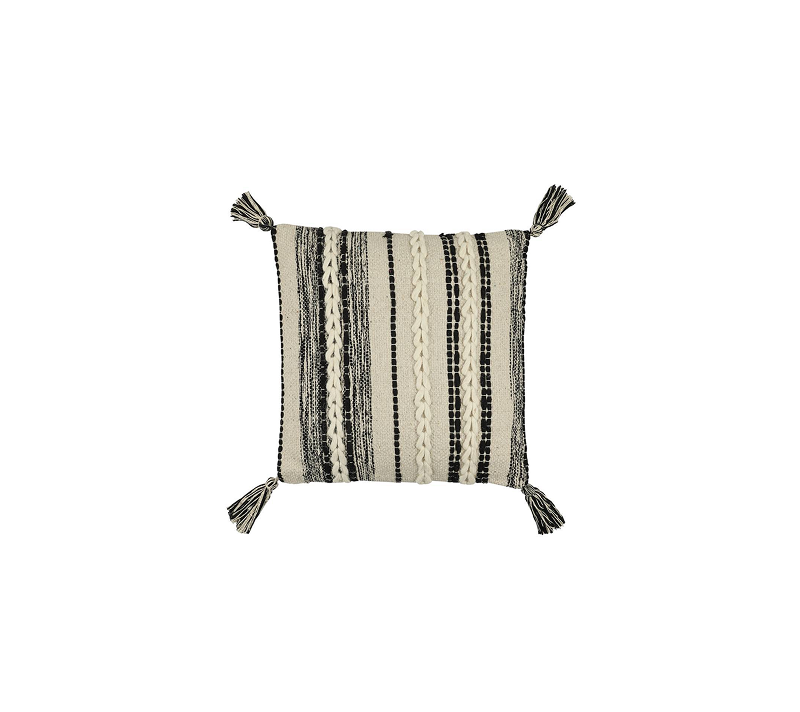 Подушка декоративная Чевери бежевый/черный 420055