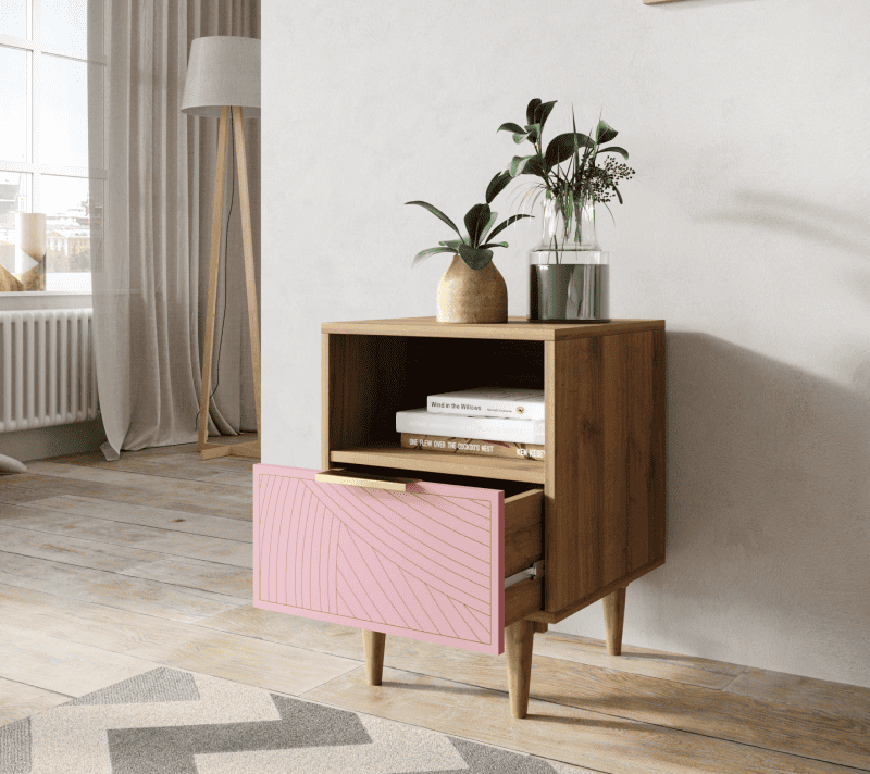 Тумба прикроватная Line розовый LN09/GR1/pink_2