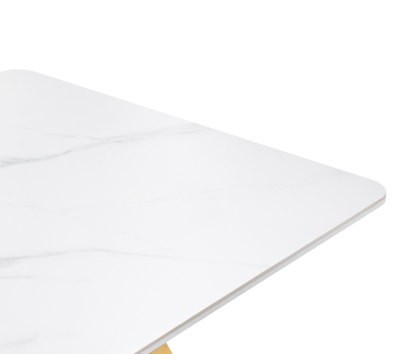 Стол керамический Селена 4 белый мрамор/золото 160х90х77_2