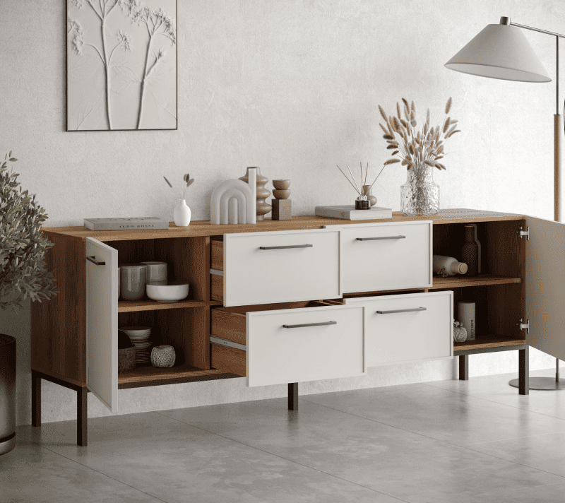 Тумба-комод Nicole белый NEM19_2