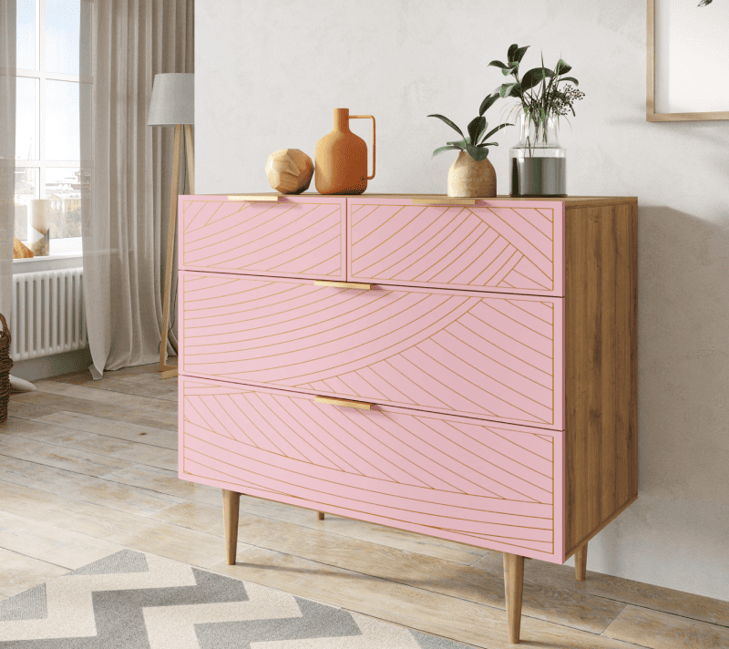 Комод Line розовый LN14/GR1/pink_3