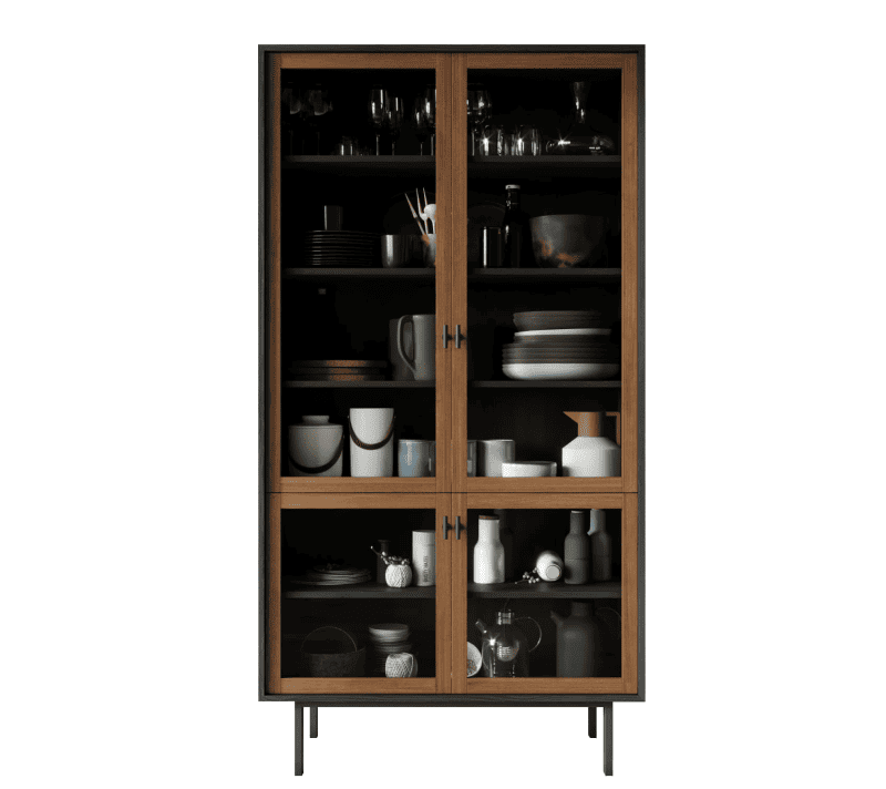 Витрина Emerson коричневый/черный EM09