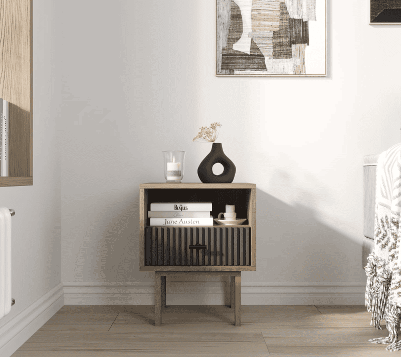 Тумба прикроватная Emerson черный/коричневый EM17/7024/L_1