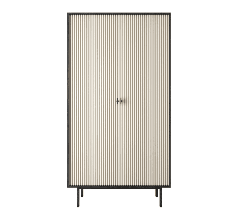 Шкаф Emerson белый/черный EM091/milky/L