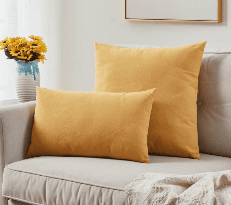 Подушка декоративная Айлес желтая охра 420092_2