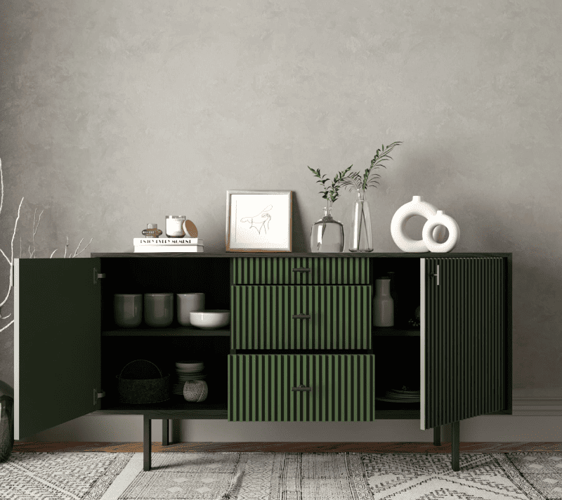 Тумба-комод Emerson зеленый/черный EM08/green/L_2