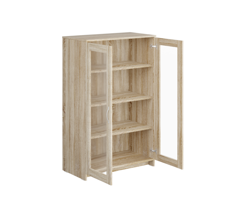 Тумба-витрина с 2 дверцами Sirius сонома 78x123_1