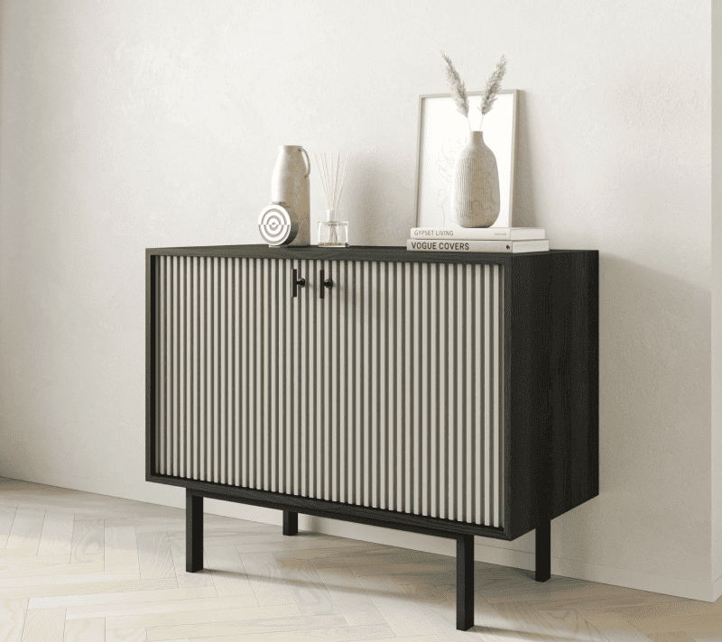 Тумба Эмерсон серый/черный EM02/gray/L_3