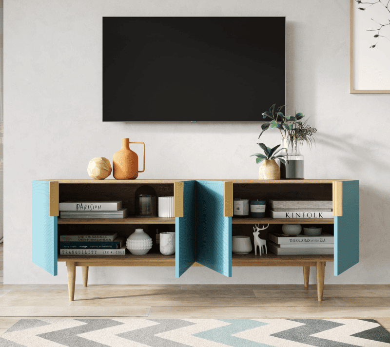 Тумба под телевизор Line голубой LN06/GR1/blue_2