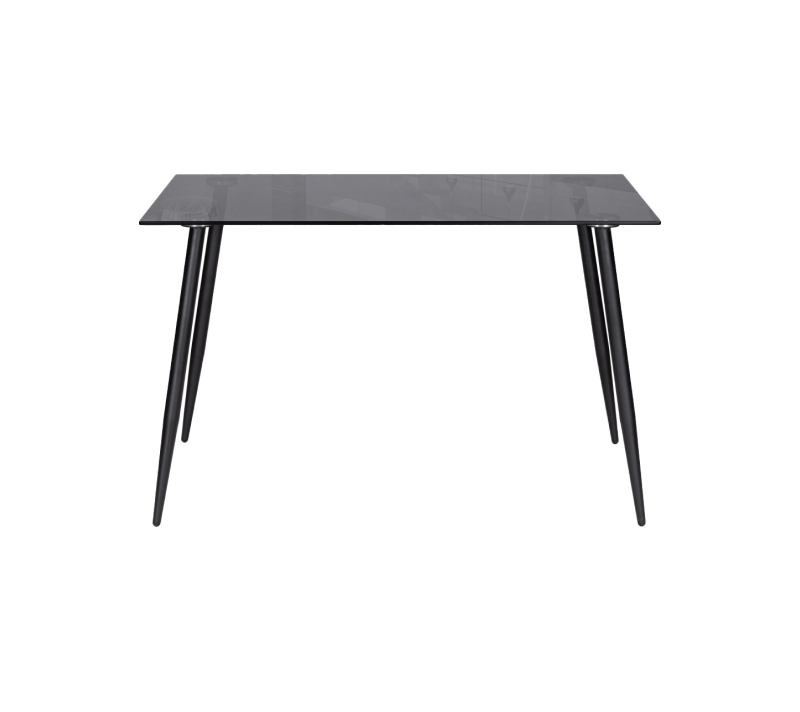 Стол стеклянный Smoke серый/черный