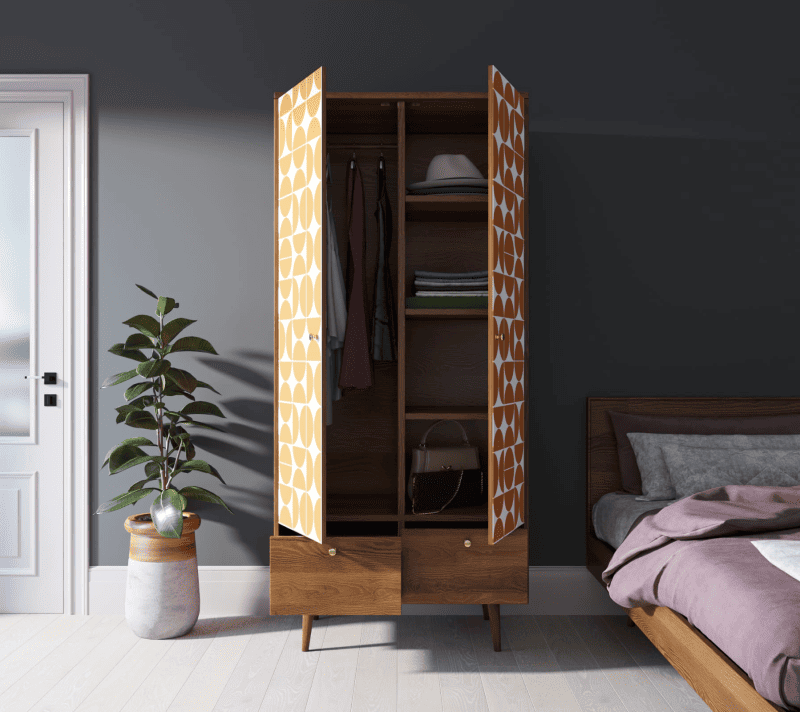 Шкаф Berber оранжевый/коричневый BB16/Print_14_2