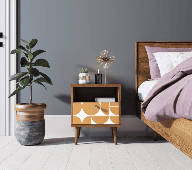 Тумба прикроватная Berber оранжевый/коричневый BB06/Print_14_1