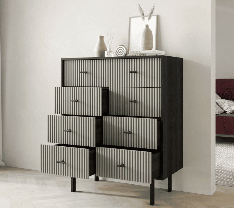 Комод Emerson серый/черный EM20/gray/L_2