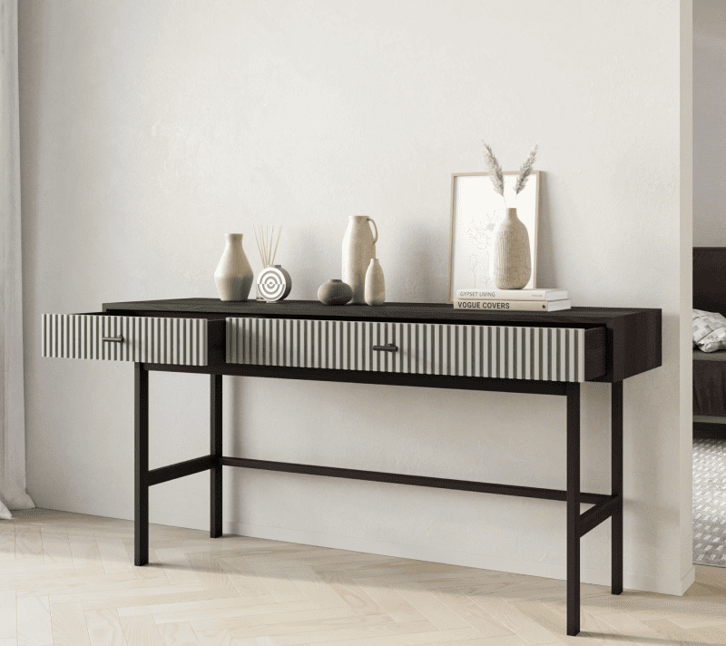 Стол консольный Emerson серый/черный EM22/gray/L_2