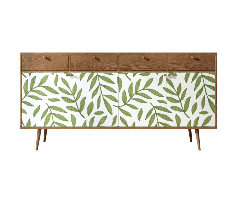 Тумба-комод Berber зеленый/белый/коричневый BB25/Print_28