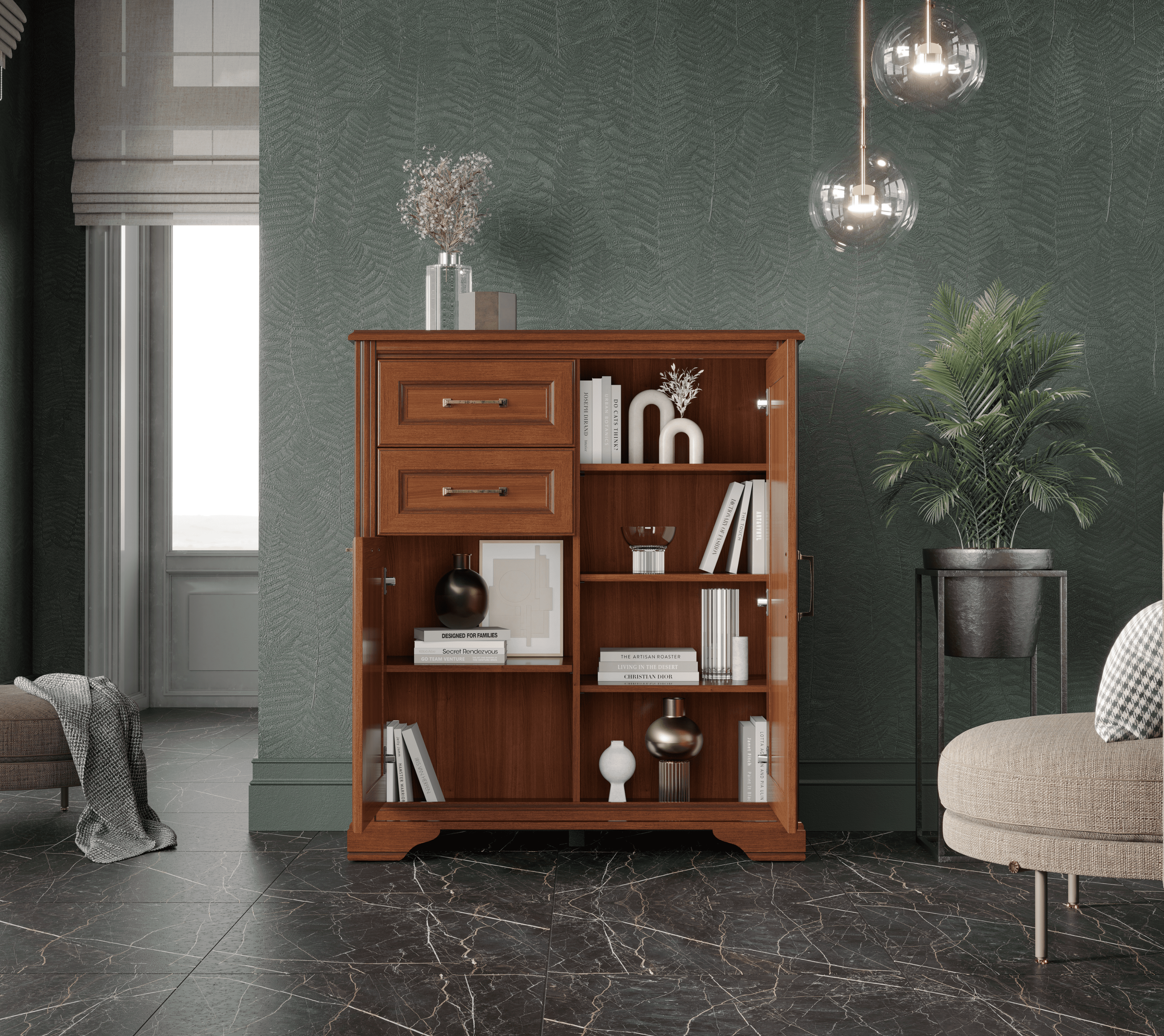 Тумба-комод Stylius орех донской KOM2D2S_2