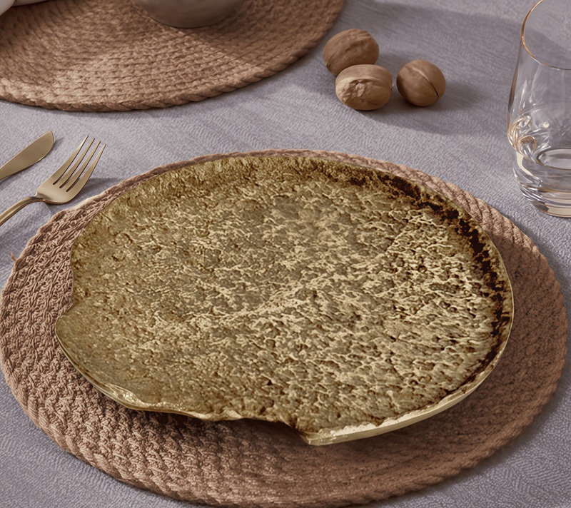 Тарелка декоративная Форлийет золотой 427023_1