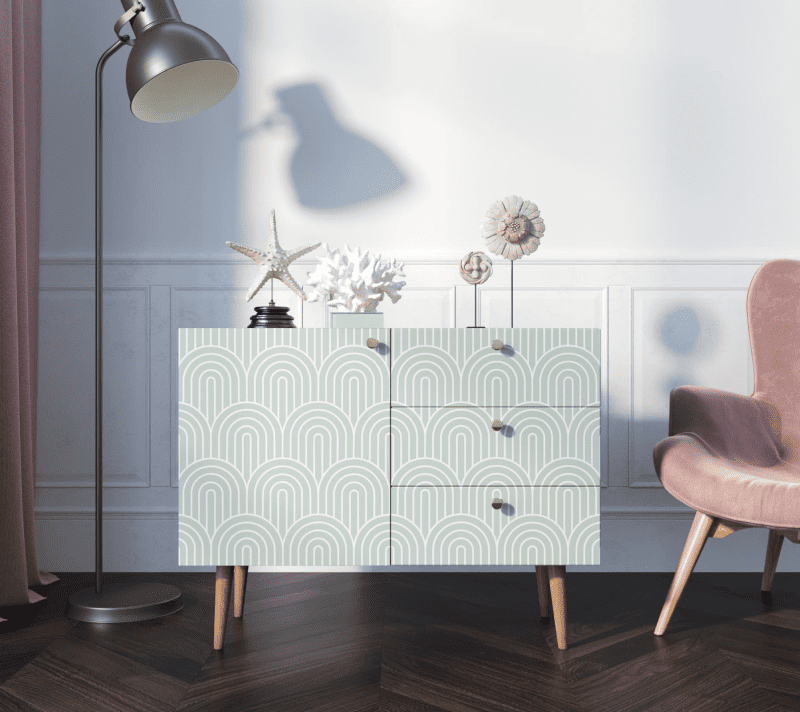 Тумба-комод Berber зеленый/белый BB34/Print_34_1