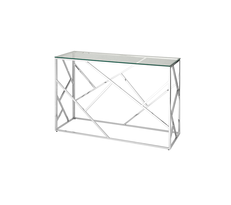 Стол консольный Арт Деко серебро 120x40