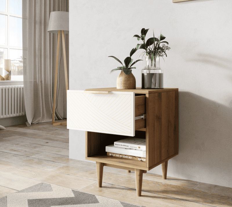 Тумба прикроватная Line бежевый LN10/GR1/beige_2