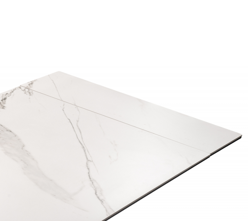 Стол дизайнерский Ливи белый мрамор/черный_2