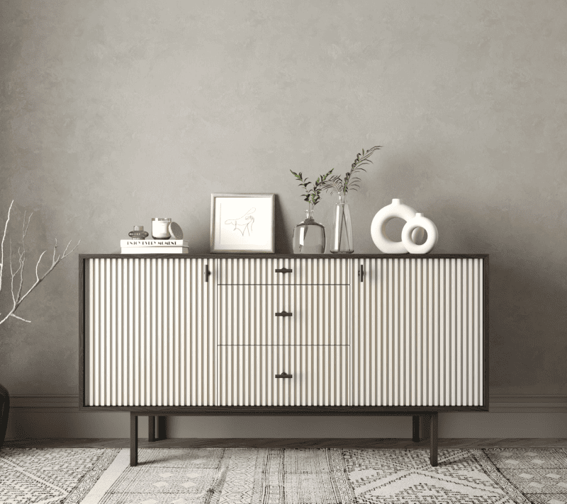 Тумба-комод Emerson белый/черный EM08/milky/L_1