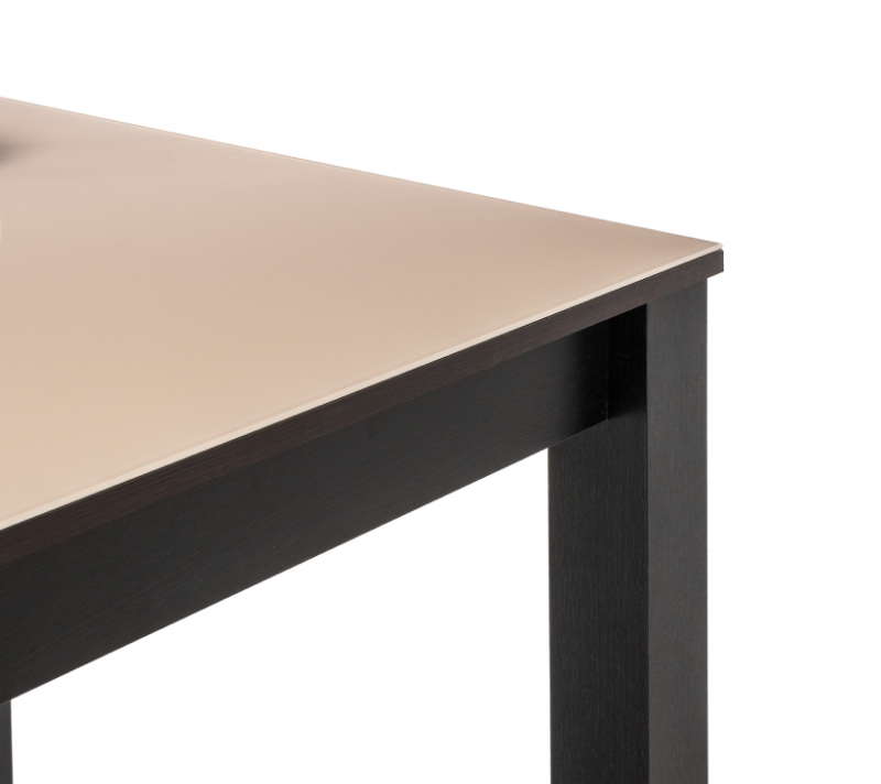 Стол стеклянный Раймунд венге/бежевый 100х70х77_1