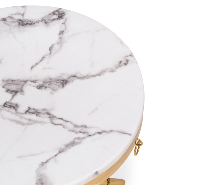 Журнальный столик круглый Моника мрамор/золотой_1