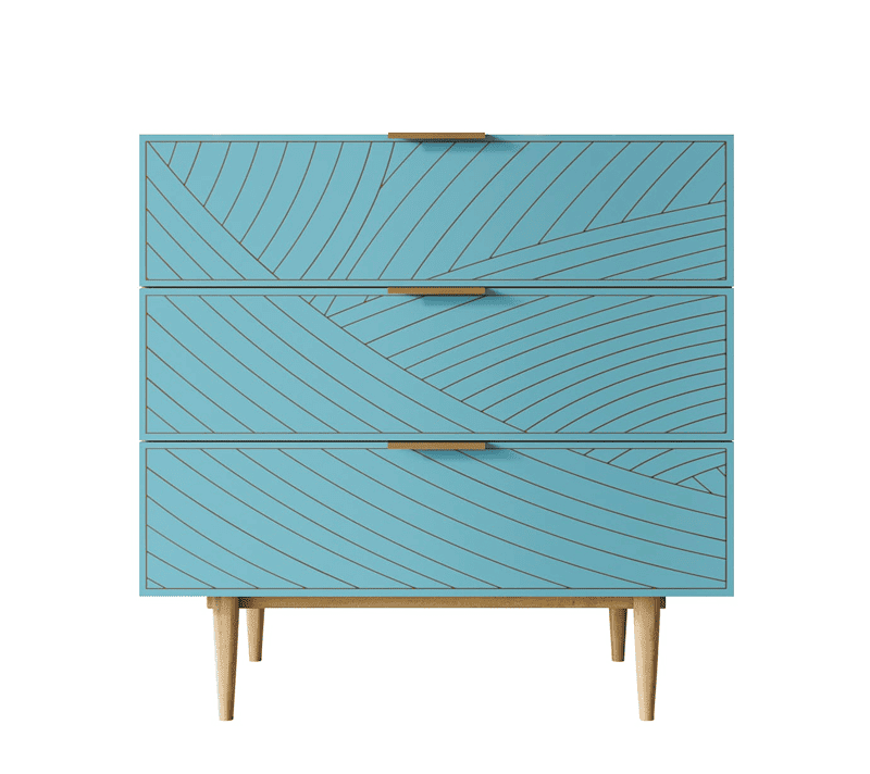 Комод Line голубой LN12/GR1/blue