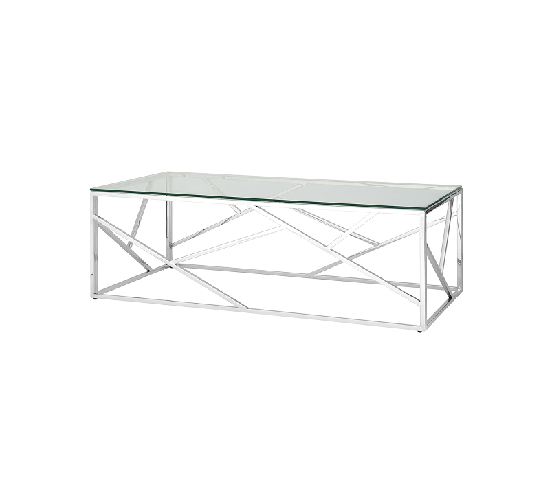 Стол журнальный Арт Деко серебро 120x60