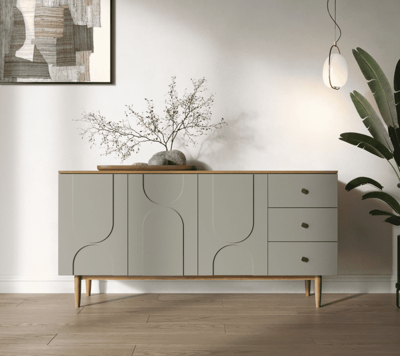 Тумба-комод Арка серый/бежевый AR02-F2_1