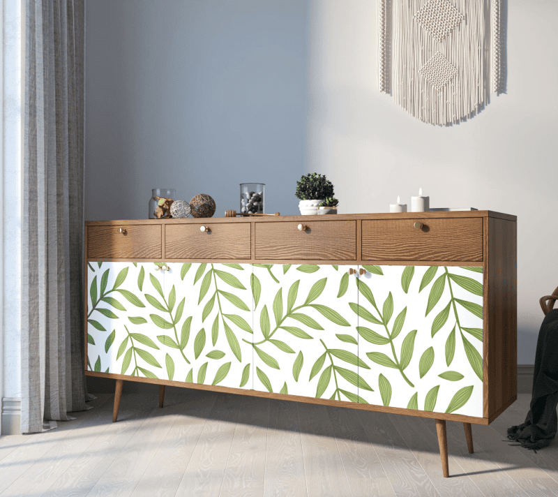 Тумба-комод Berber зеленый/белый/коричневый BB25/Print_28_3