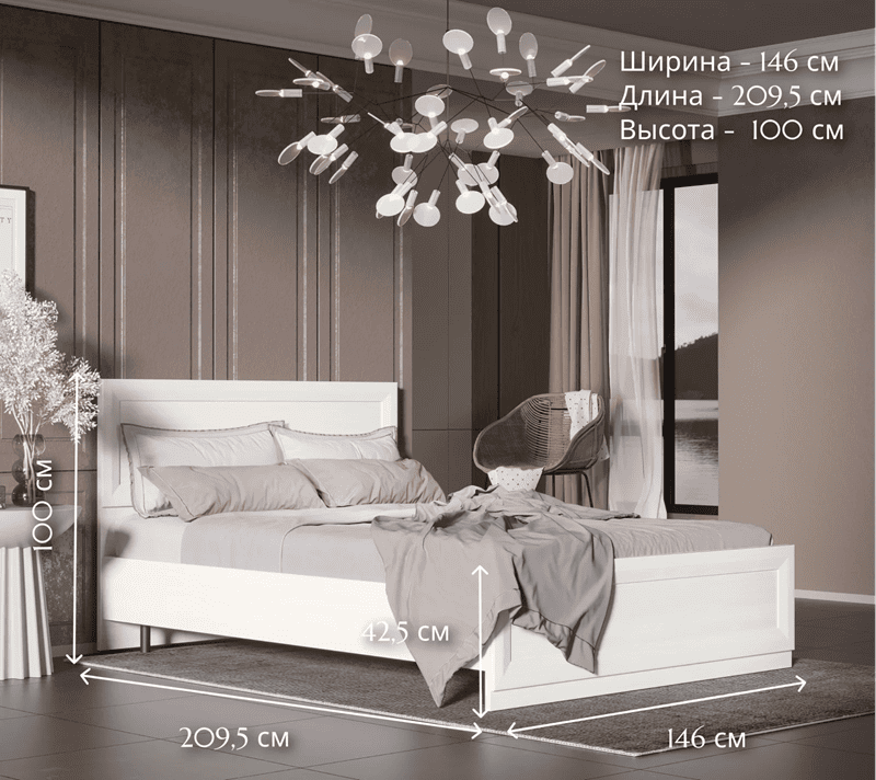 Кровать Malta лиственница сибирская/орех лион LOZ140x200_3
