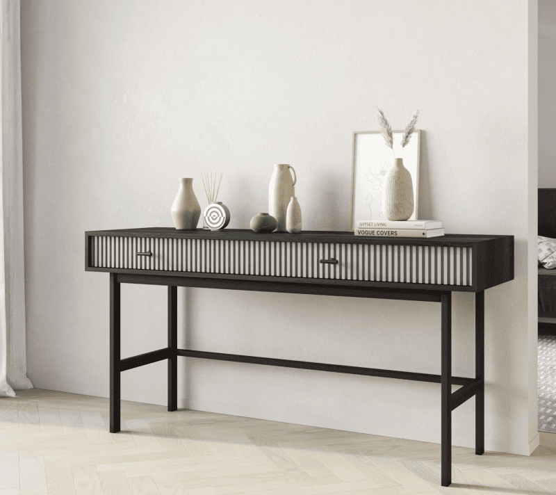 Стол консольный Emerson серый/черный EM22/gray/L_3