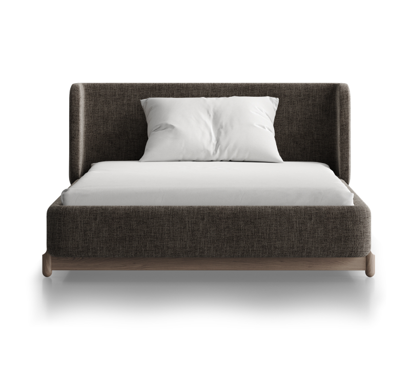 Кровать Basic коричневый рогожка 120x200