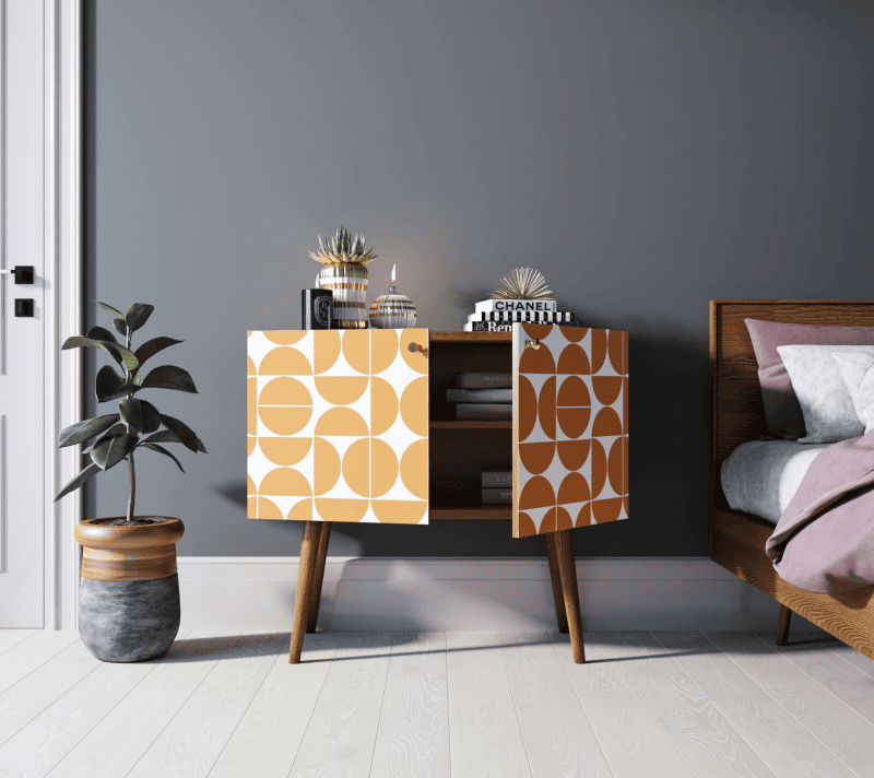 Тумба Berber оранжевый/белый BB13/Print_14_2