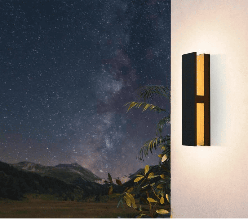 Уличный светильник настенный Косторио черный/коричневый 900291_1