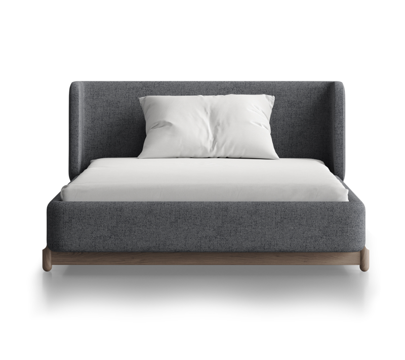 Кровать Basic серый рогожка 120x200