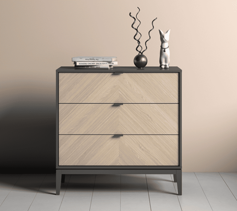 Комод 3 ящика Fjord темно-серый_2