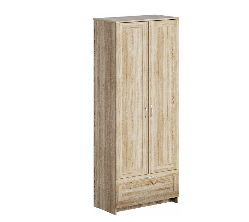 Шкаф для одежды с 2 дверцами и ящиком Sirius сонома_2