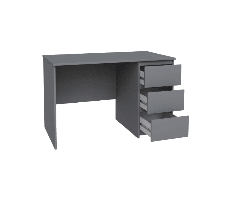 Стол письменный с 3 ящиками Kastor серый 116x65_1