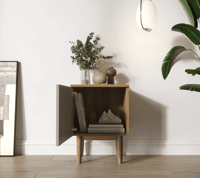 Тумба прикроватная Arka серый/бежевый AR15-F2_2