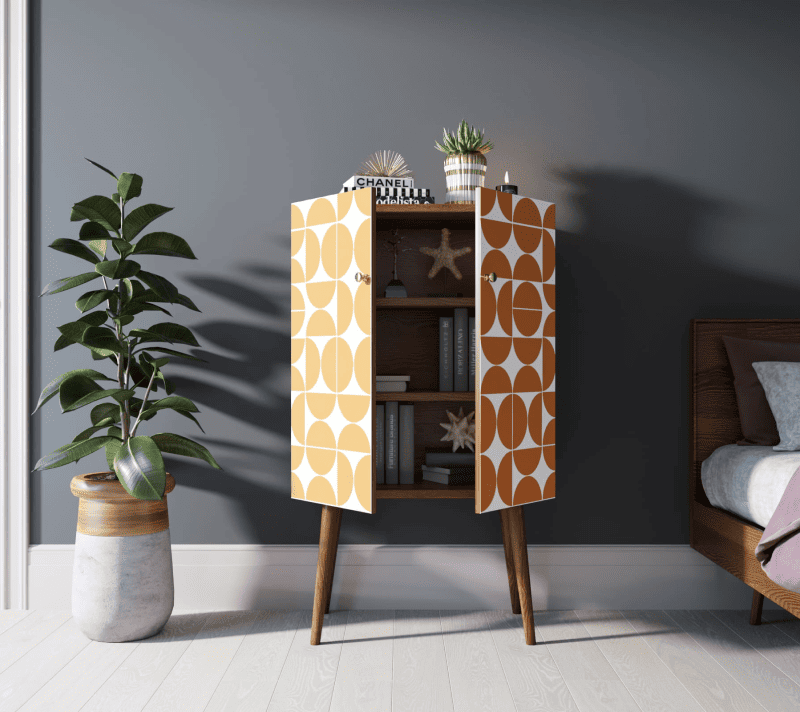 Тумба Berber оранжевый/белый BB09/Print_14_2