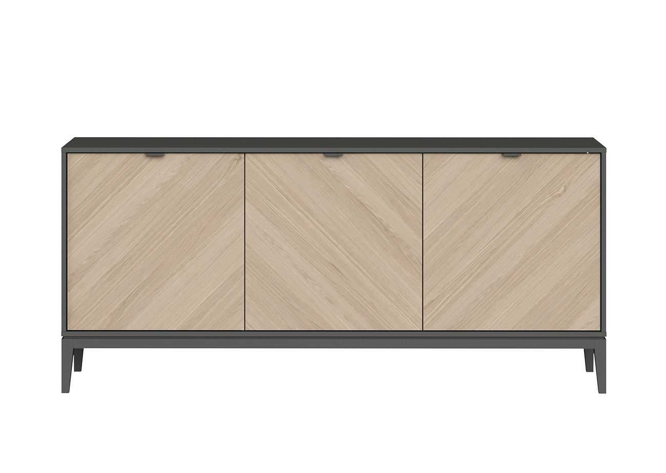 Тумба Fjord 3 двери темно-серый 55