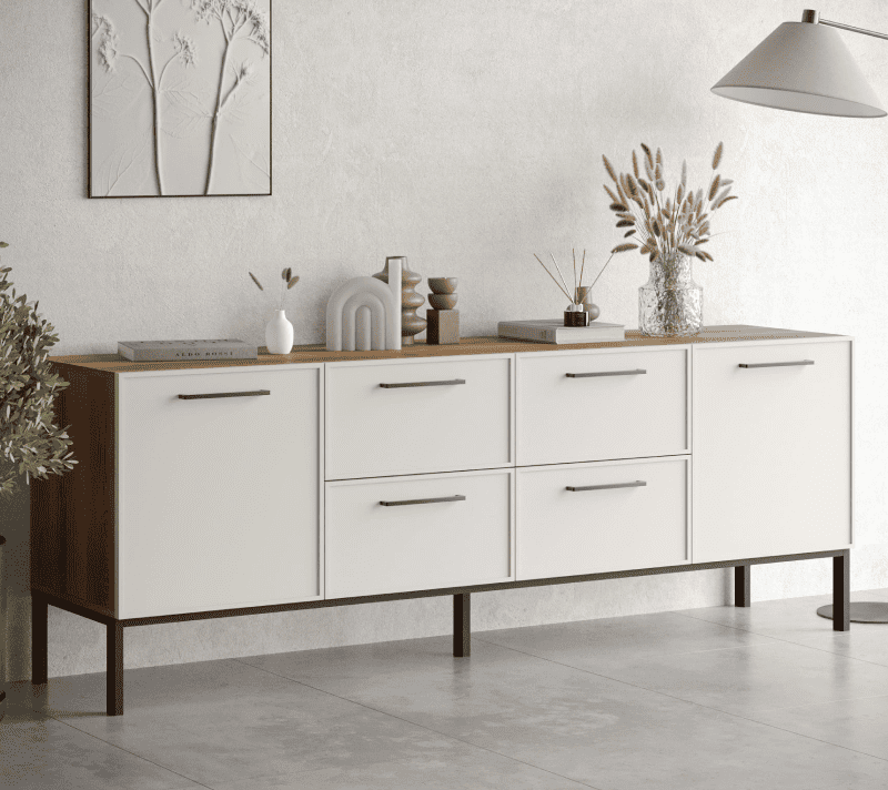 Тумба-комод Nicole белый NEM19_3