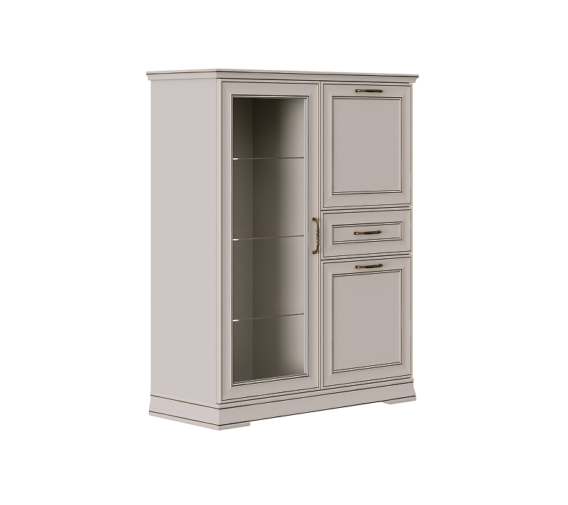 Тумба-витрина с подсветкой Florencia персидский жемчуг KOM1W2D1S_1