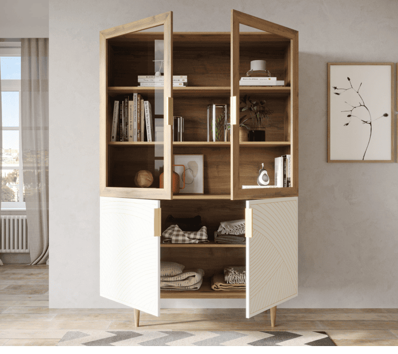 Витрина Line бежевый LN11/GR1/beige_2