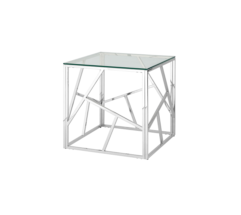 Стол журнальный Арт Деко серебро 55x55