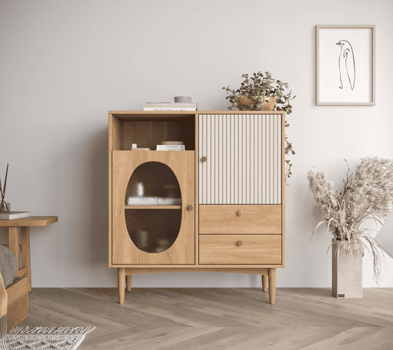 Тумба-витрина Bubble орех BBL06_1