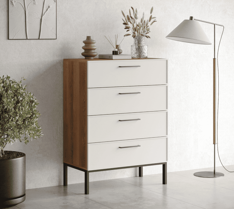 Комод Nicole белый NEM18_3